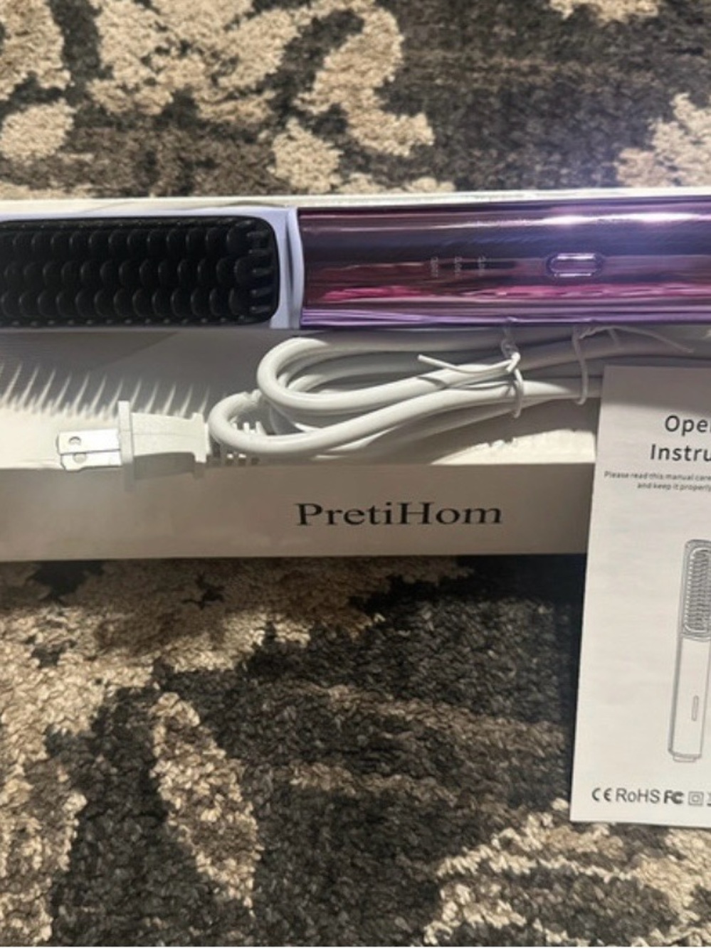 Pink Hair Straightening Brush